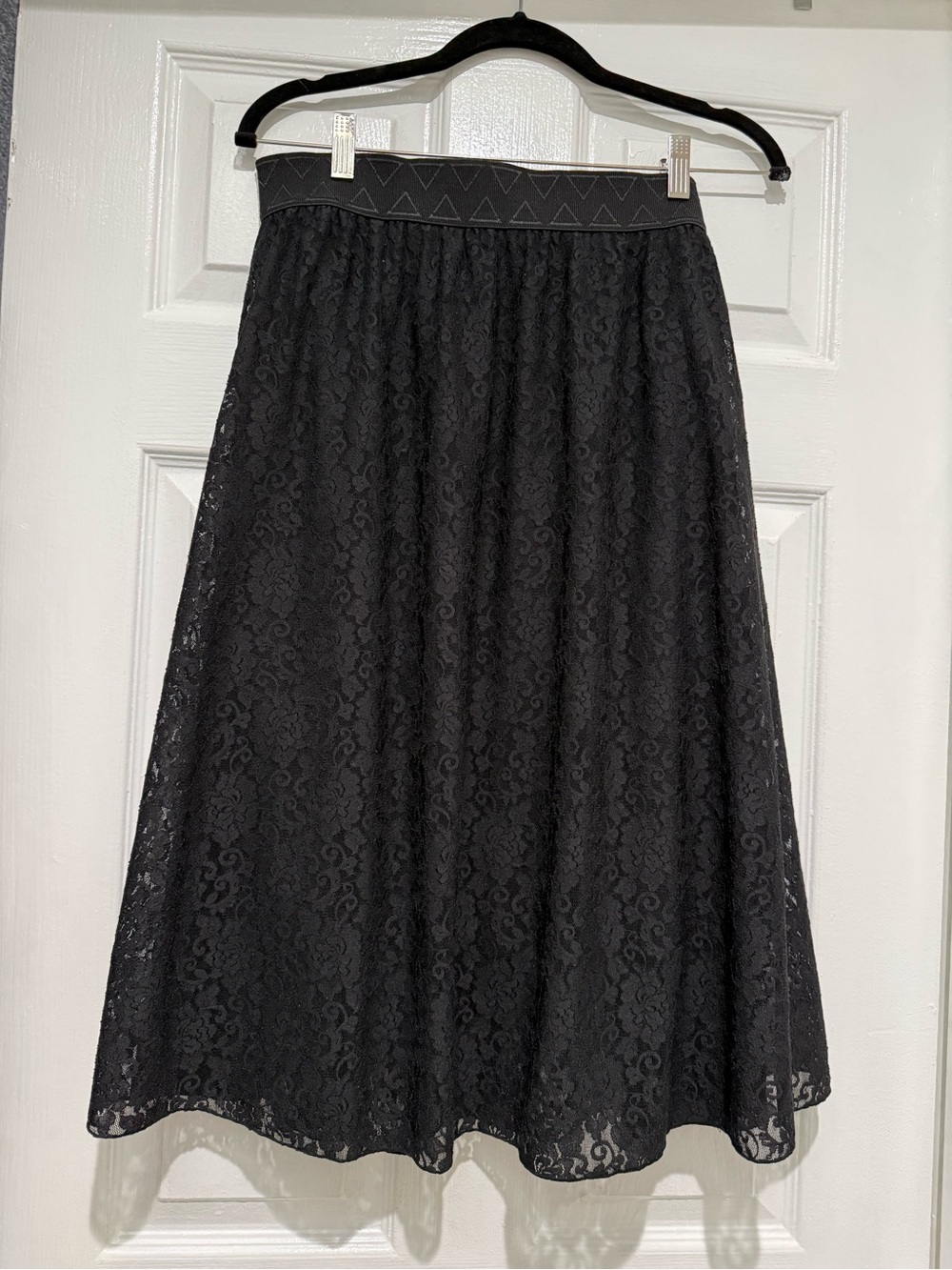 Lularoe Black Lace A-Line Skirt
